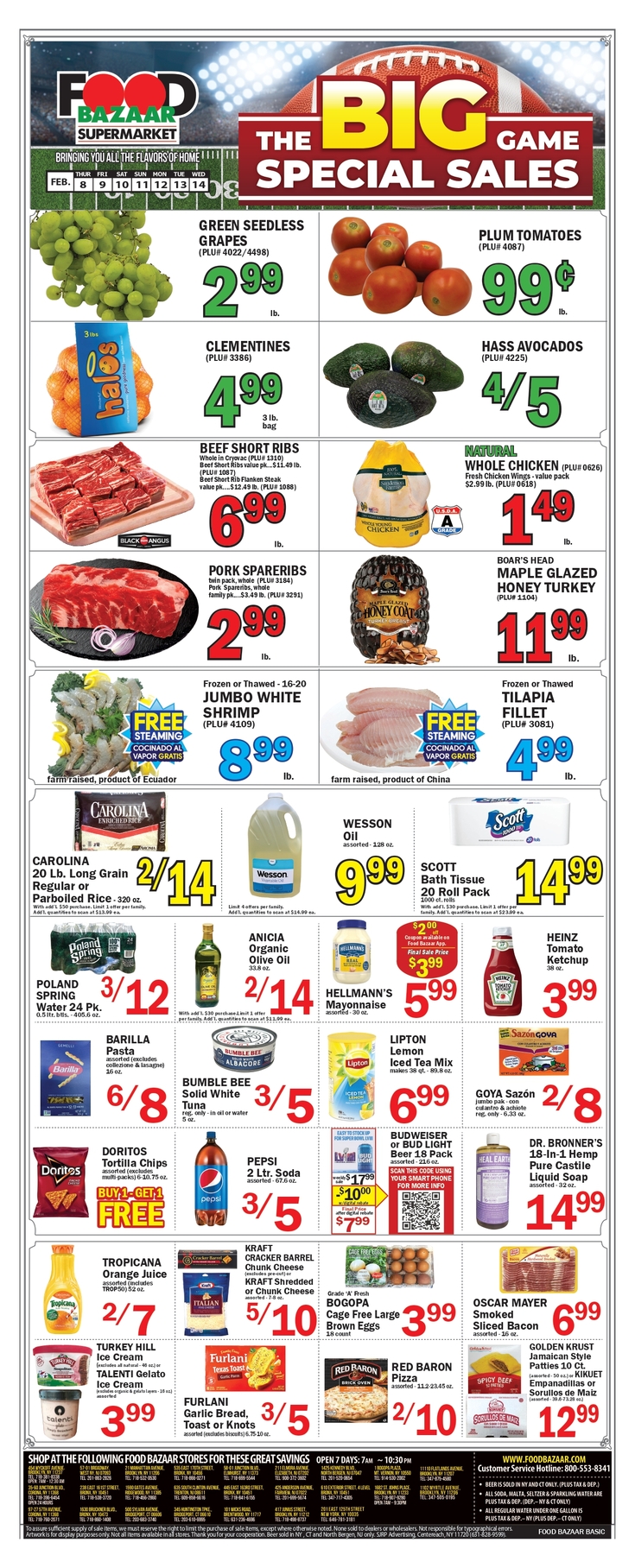 Print Weekly Specials Food Bazaar Supermarket Bronx East 170th